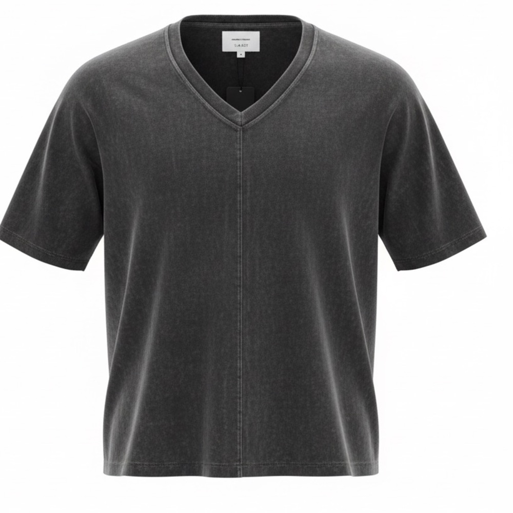 Daniel Patrick‎ Black Wash Oversized V-Neck T-Shirt men’s size small Designer